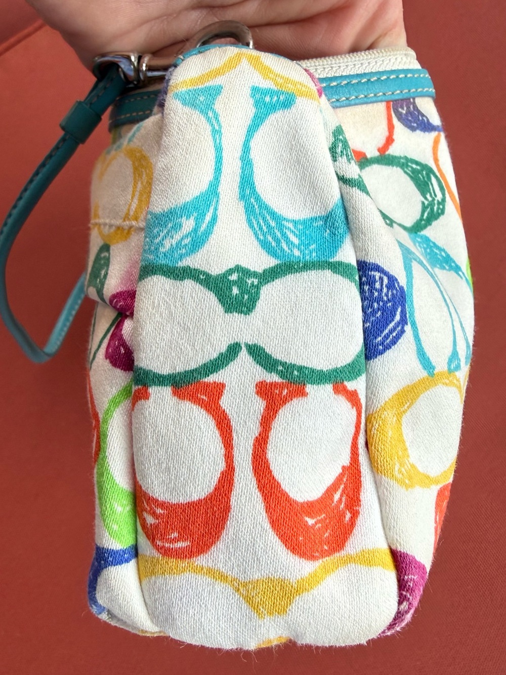 Coach Vintage Hampton Scribble Multicolor Y2K Wristlet/Pouch - Picture 7 of 12
